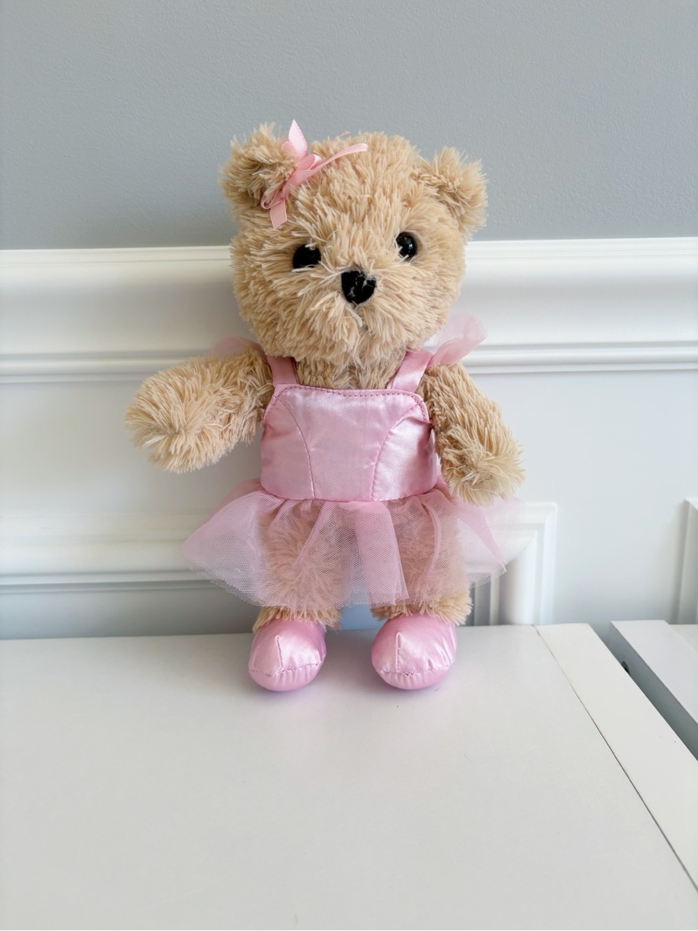 Plush Teddy Bear in Pink Ballerina Dress - Kids Toy